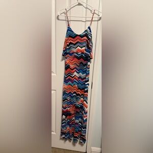 Rue21 Multicolor Chevron Maxi Dress